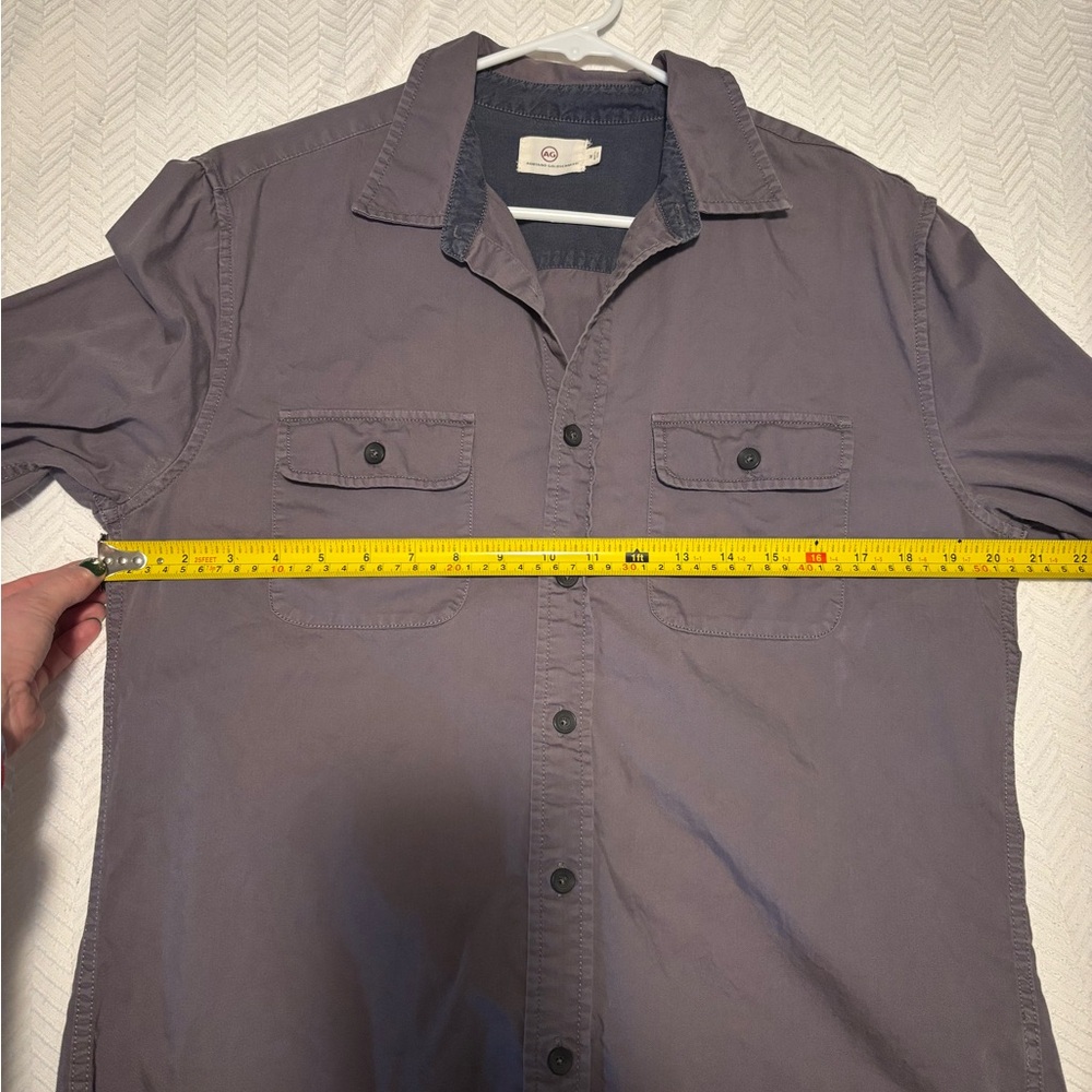 Men’s AG Adriano Goldschmied Gray Casual Button Down Shirt - Picture 9 of 11